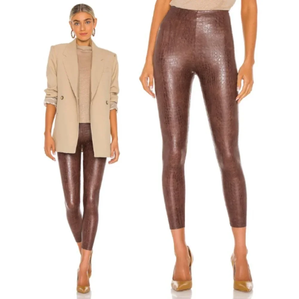 Commando Faux Leather Animal Legging Brown Croc 28594